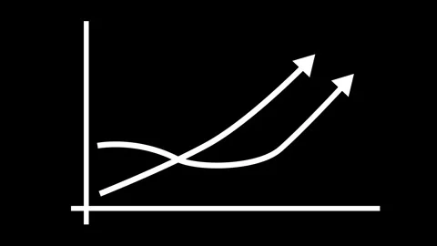 Business Intelligence Analytics Animation with Rising Statistical Graph Video stock 337012157