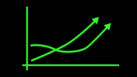Business Intelligence Analytics Animation with Rising Statistical Graph Stock Footage 337012179