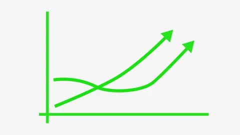 Business Intelligence Analytics Animation with Rising Statistical Graph Stock Footage 337012204