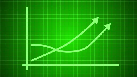 Business Intelligence Analytics Animation with Rising Statistical Graph Stock Footage 337012260