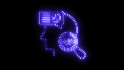 Business intelligence analytics with data visualization represented by neon.. Stock Footage 314649677