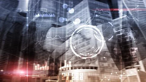 Business intelligence BI Key performance indicator KPI Analysis dashboard Illustrazione stock