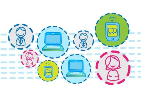 Business Intelligence Connection concept Stock Illustration