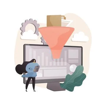 Business intelligence dashboard abstract concept vector illustration. 스톡 일러스트