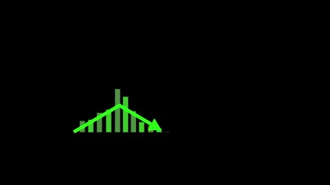 Business Intelligence Dashboard Animation with Rising Analytics Data 動画素材 337010739