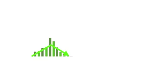 Business Intelligence Dashboard Animation with Rising Analytics Data Stock Footage 337010744