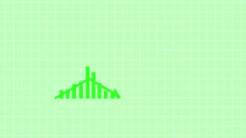 Business Intelligence Dashboard Animation with Rising Analytics Data 動画素材 337010756