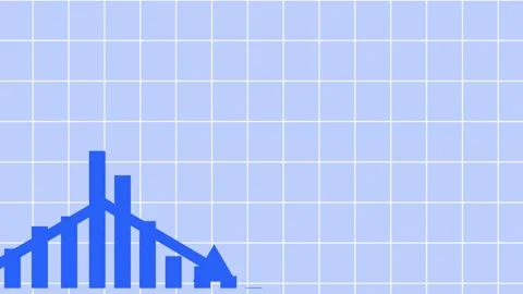 Business Intelligence Dashboard Animation with Rising Analytics Data Stock Footage 337010769