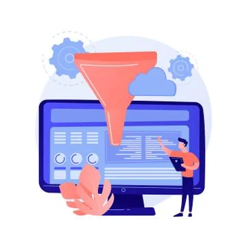 Business intelligence dashboard vector concept metaphor Stock Illustration