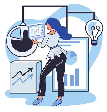 Business intelligence data analysis obtaining analytical information for making イラスト素材