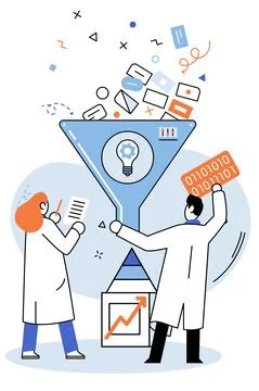 Business intelligence data analysis obtaining analytical information for making イラスト素材