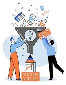 Business intelligence data analysis obtaining analytical information for making イラスト素材