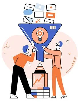 Business intelligence data analysis obtaining analytical information for making イラスト素材