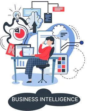 Business intelligence data analysis obtaining analytical information for making イラスト素材