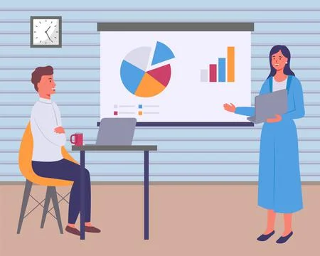 Business intelligence data analysis obtaining analytical information for making 库存插图