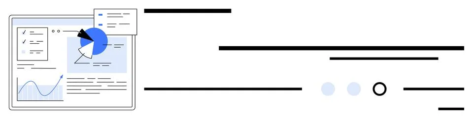 Business intelligence, data visualization, technology, workflow, reporting, s 库存插图