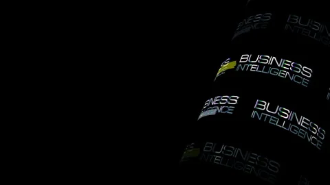 Business Intelligence glitch text abstract loop background Stock Footage 292883541