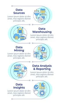 Business intelligence infographic vertical sequence Stock Illustration