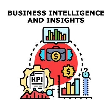 Business intelligence insights and strategy planning concept イラスト素材