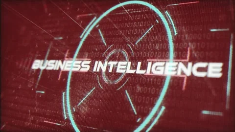 Business Intelligence Intelligence Words In Techno Sci Fi 動画素材 346535394