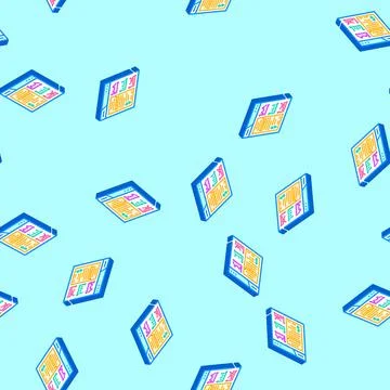 Business intelligence process isometric icon seamless pattern イラスト素材