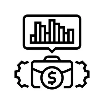 Business intelligence process line icon vector illustration イラスト素材