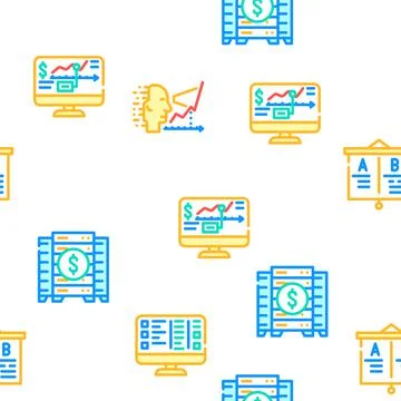 Business Intelligence Technology Icons Set Vector 스톡 일러스트