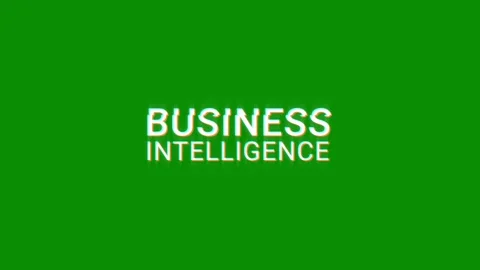 Business intelligence text glitch screen effect abstract media video animation Stock Footage 313001033