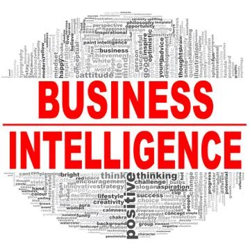 Business Intelligence word cloud Stock Illustration