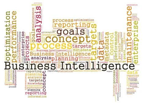Business Intelligence word cloud Stock Illustration