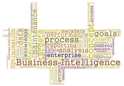 Business Intelligence word cloud Illustrazione stock