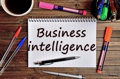 Business intelligence words Stock Photos