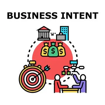 Business intent plan aiming for financial success Stock Illustration