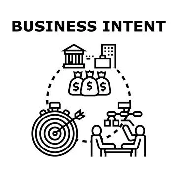 Business intent plan aiming for financial success Stock Illustration