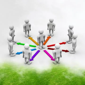 Business Interaction in abstract background Stock Illustration