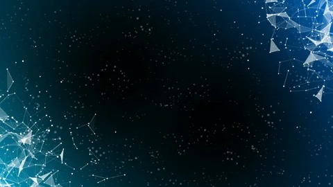 Business interaction. Points, lines and triangles. Work of systems. Connection Vídeo Stock 90636657