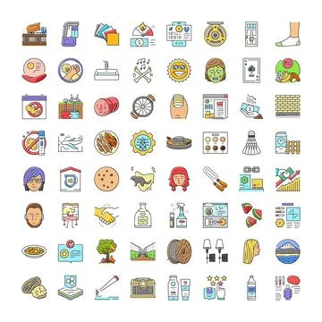 Business interface, design, and miscellaneous icon set Illustrazione stock