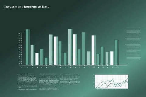 Business interface with graphs and data 스톡 일러스트