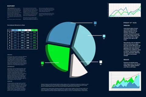 Business interface with graphs and data Foto stock