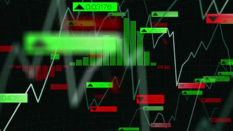 Business interface with various diagrams Stock Footage 87142851