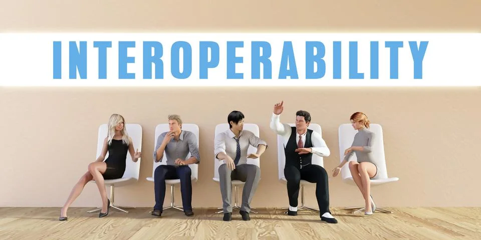 Business Interoperability Stock Illustration