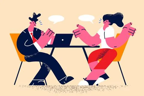 Business interview and human resources concept. Иллюстрация