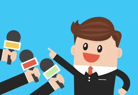Business interview flat design vector. Stock Illustration