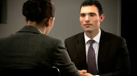 Business interview Stock Footage 345518