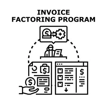 Business invoice factoring program for financial growth 库存插图