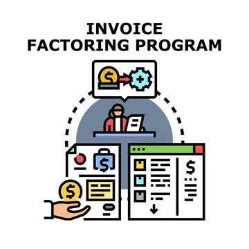 Business invoice factoring program for financial growth Illustration