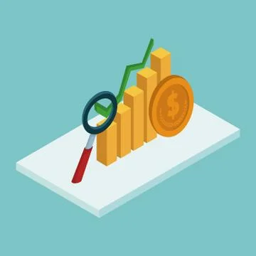 Business isometric elements イラスト素材