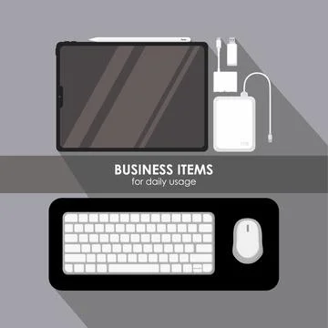 Business items Stock Illustration