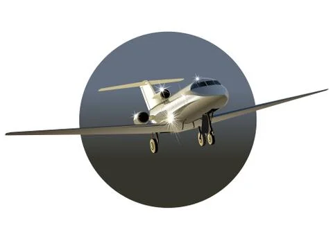 Business jet Stock Illustration