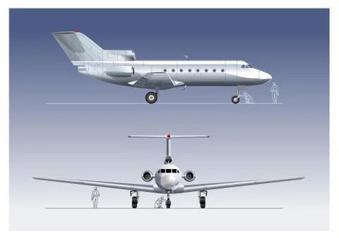 Business-jet Stock Illustration